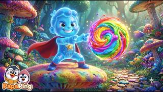 🌈 The Color Thief! Magic Jelly Hero Rescues the Rainbow | Learn Colors Kids Song | PapaPing