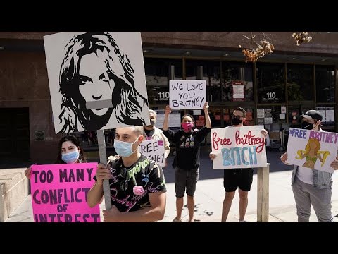 Britney Spears fans shaves head during protest to call for end of her conservatorship