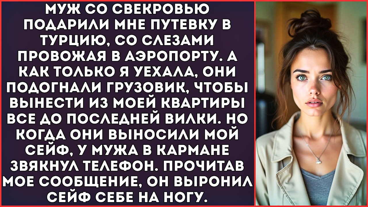 Муж со свекровью отправили меня в отпуск, чтобы вынести из квартиры все ценные вещи.