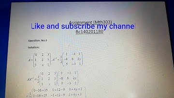 Mth303 assignment solution 2018