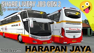 AKAP SPECS 😛!! HARAPAN JAYA MOD JETBUS 3 GEN 2 LIVERY BY SAVASTRA MOD 🤤🤤 screenshot 3
