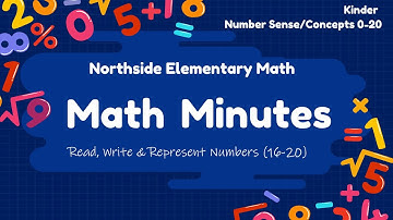 Kinder Read, Write and Represent Numbers 16 20