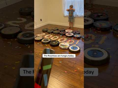 Time to feed the Roombas. #robotvacuum #robot #vacuumcleaner