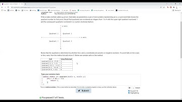 Exercise 4.19 (quadrant) Java Tutorial || Practice-It