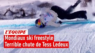 Mondiaux ski freestyle - La violente chute sur le visage de la Française Tess Ledeux en slopestyle