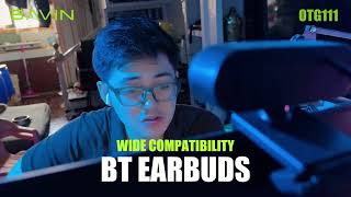 BAVIN O111 USB Bluetooth 5.3 100M Dongle Wireless Adapter for PC/Speaker/Laptops/Mouse/Keyboard