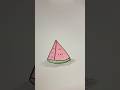 Easy Watermelon Drawing 🍉 | Simple Art for Beginners #shorts