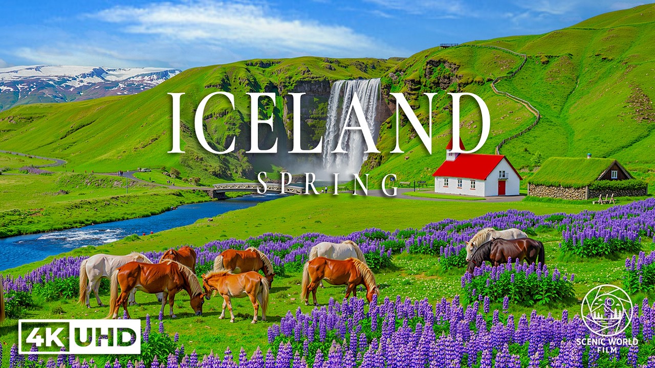 Spring in Iceland 4K - Beautiful Nature Relaxation Film With Piano Music | 4K Video UHD