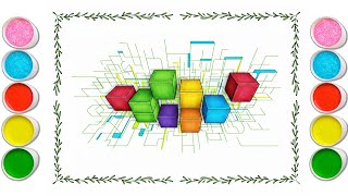 Satisfying 3D Cube Coloring  Watch the Paper Turn Into Aesthetic Abstract Geometric Art Net Worth