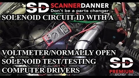 Solenoid circuit ID with a voltmeter/normally open solenoid test/testing computer drivers