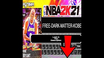 FREE DARK MATTER KOBE BRYANT LOCKER CODE NBA2K21. ACTIVE LOCKER CODES