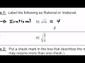 4  classifying numbers as rational or irrational