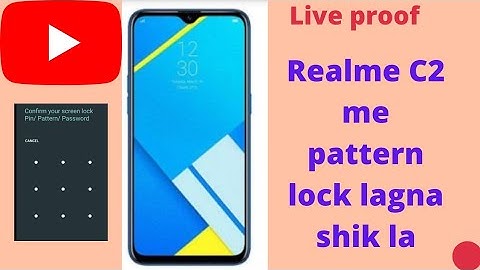 realme c2 me  pattern lock kaise lagye || how to set pattern lock in realme c2