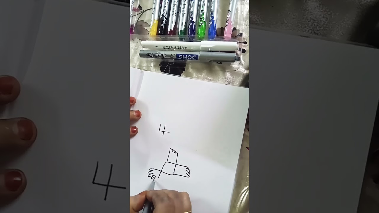 number 4 drawing # kids 