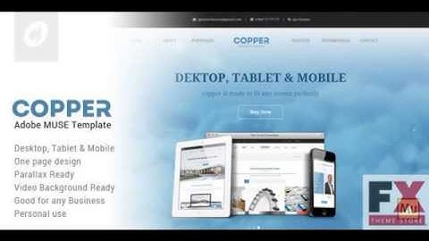 Preview Copper - Creative Adobe Muse Template TForest