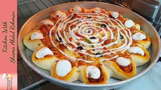 Crown Crust 🍕 Pizza Recipe | With Homemade Pizza Dough, Pizza Sauce And White pizza topping Sauce