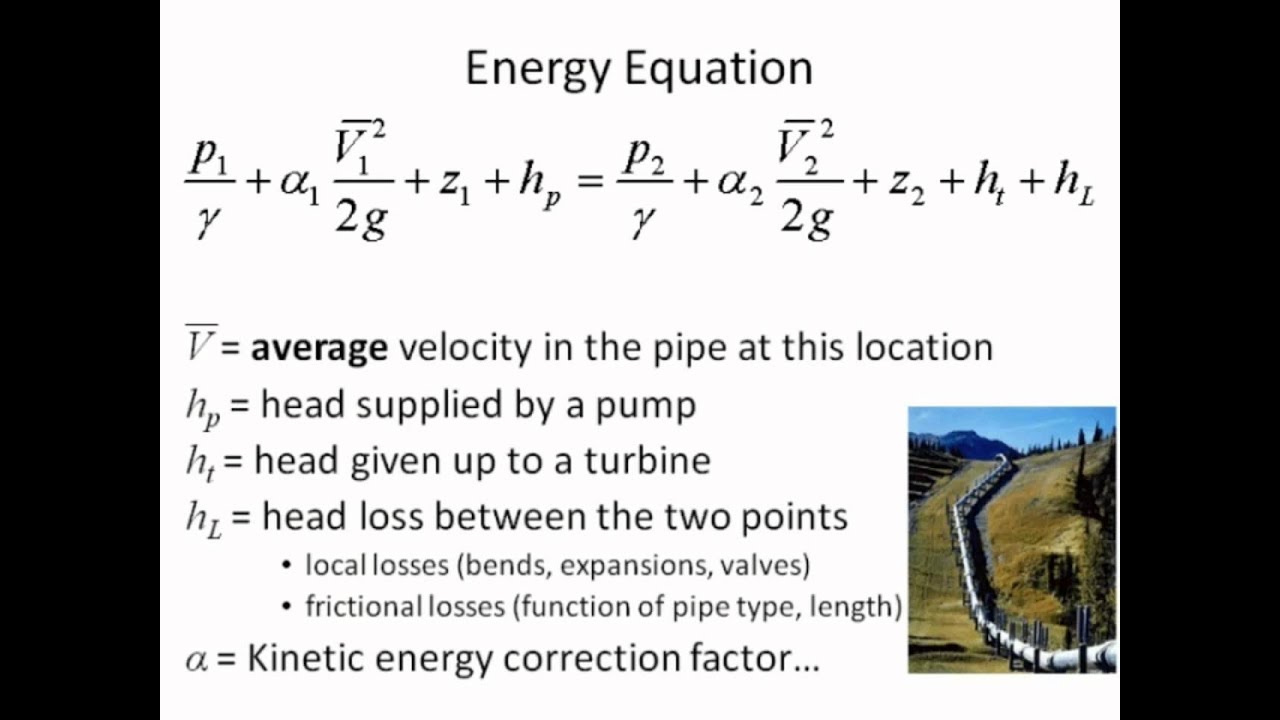 ENGR 318 Class 38 11/26/2013 Energy equation YouTube