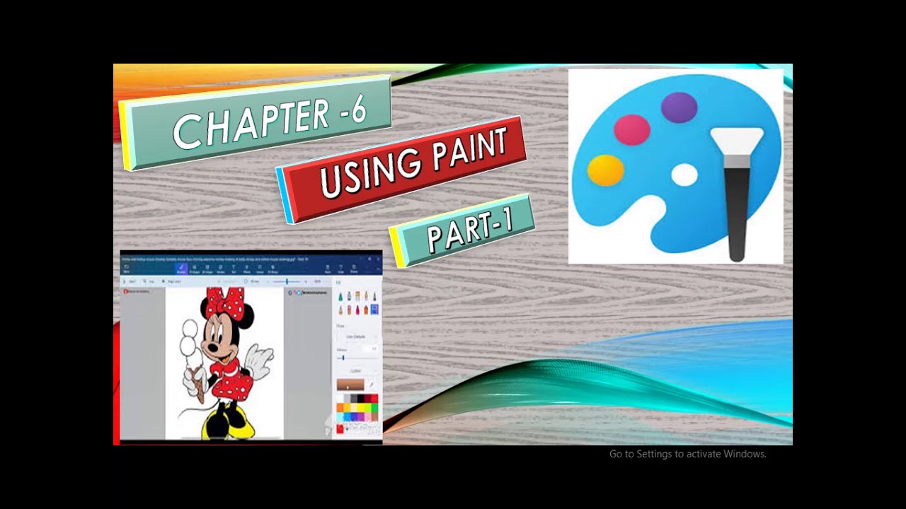 STD 1 COMPUTER CH 6 USING PAINT PART 1 - YouTube
