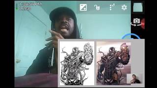 Drawing the ULTIMATE THANOS & VENOM MASHUP in FULL COLOR Reaction!!!