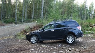 Subaru Forester offroad at Tahuya State Forest Washington