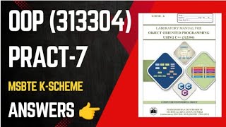 OOP Practical No.7 MSBTE k-scheme || oop practical 7|| MSBTE || msbte k-scheme