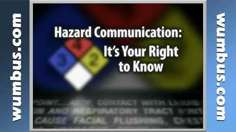 Hazard Communication Video, MSDS Safety