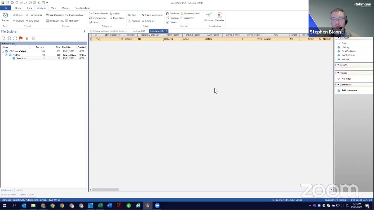 10/21 ICRC random selection of commissioner to fill vacancy