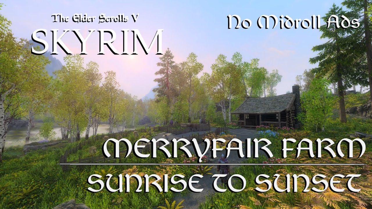 Skyrim Ambience | 12hrs Daytime | No Music