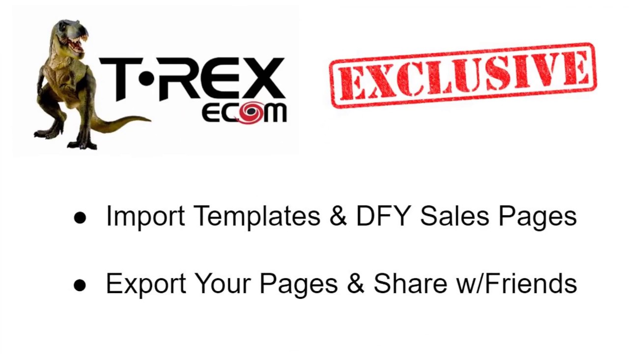 t rex long form sales page template for ecommerce youtube