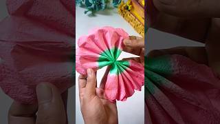 Tissue Paper Flower making | Diy peony flower #diycrafts #shorts #peony #art