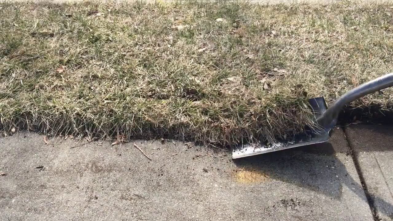 How to Edge Grass Along A Sidewalk or Walkway Quickly and Cheaply YouTube