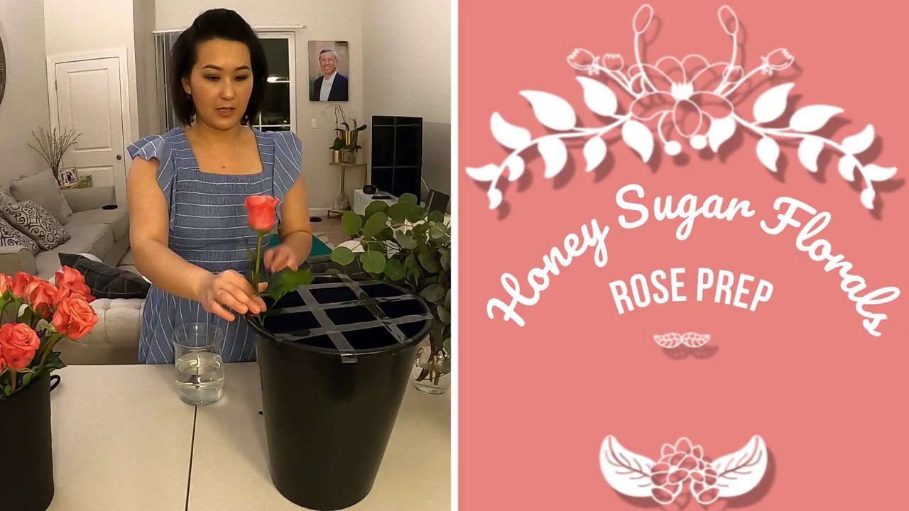 How to prepare roses for arrangements YouTube