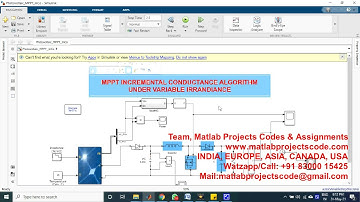 MPPT INCREMENTAL CONDUCTANCE ALGORITHM UNDER VARIABLE IRRANDIANCE PH.D. RESEARCH SUPPORT
