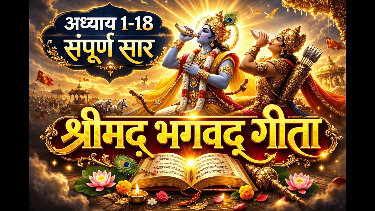 गीता का संपूर्ण ज्ञान 1 से 18 अध्याय | जीवन बदल देने वाली सीख | Bhagavad Gita Hindi