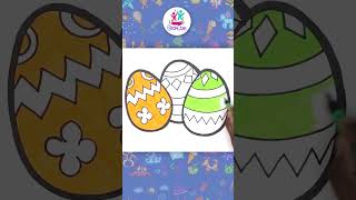 Como dibujar Huevos de Pascua - Dibujos para niños #chikiarte #dibujos #shorts