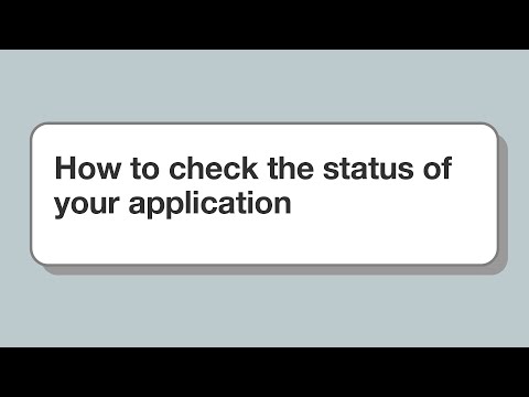 How to check the status of your application