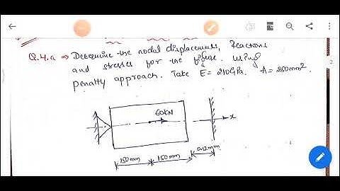 Solution for 1-D bar element problem-5 part 2 (Elimination approach and penalty approach)