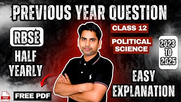 class 12 Political science Previous Year Question Paper Solution / Important  Question Half Yearly