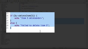 PHP mySQL DAO example deleteItem method