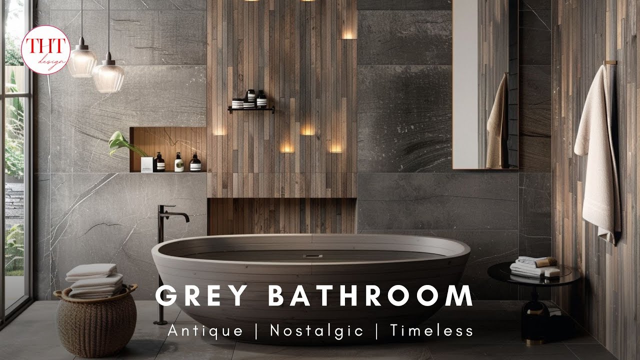 The Calming Escape Gray Wood Bathroom Remodel YouTube