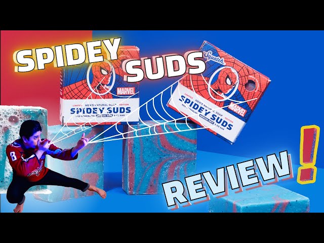 drsquatch spidey suds soap review, Spiderman Marvel universe