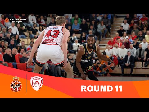 AS Monaco-Olympiacos Piraeus | Round 11 Highlights | 2023-24 Turkish Airlines EuroLeague