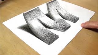 Как нарисовать 3D букву M Как нарисовать 3D букву M
