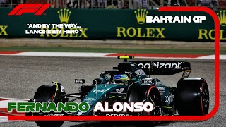FERNANDO ALONSO says that LANCE STROLL is his hero after the same hits him | F1 2023 Bahrain Gp