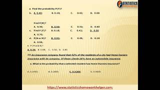Probability Assignment Help