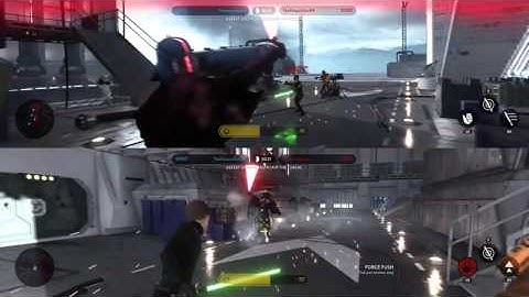 Star Wars: Battlefront (Xbox One) - Splitscreen Hero Battle - Luke vs. Vader clip