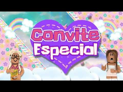 Convite Animado Roblox Menina - Convite Virtual 