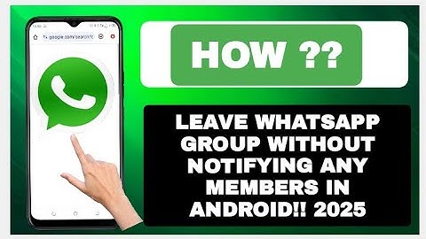 How to Leave WhatsApp Group Without Notifying Any Members in Android!! 2025
