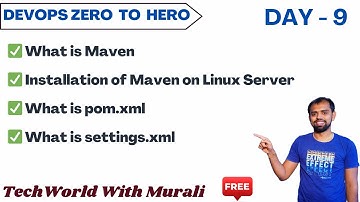 Day 9 | What is Maven, Install on Linux, pom.xml & settings.xml | Free DevOps Course|40-Days |#maven