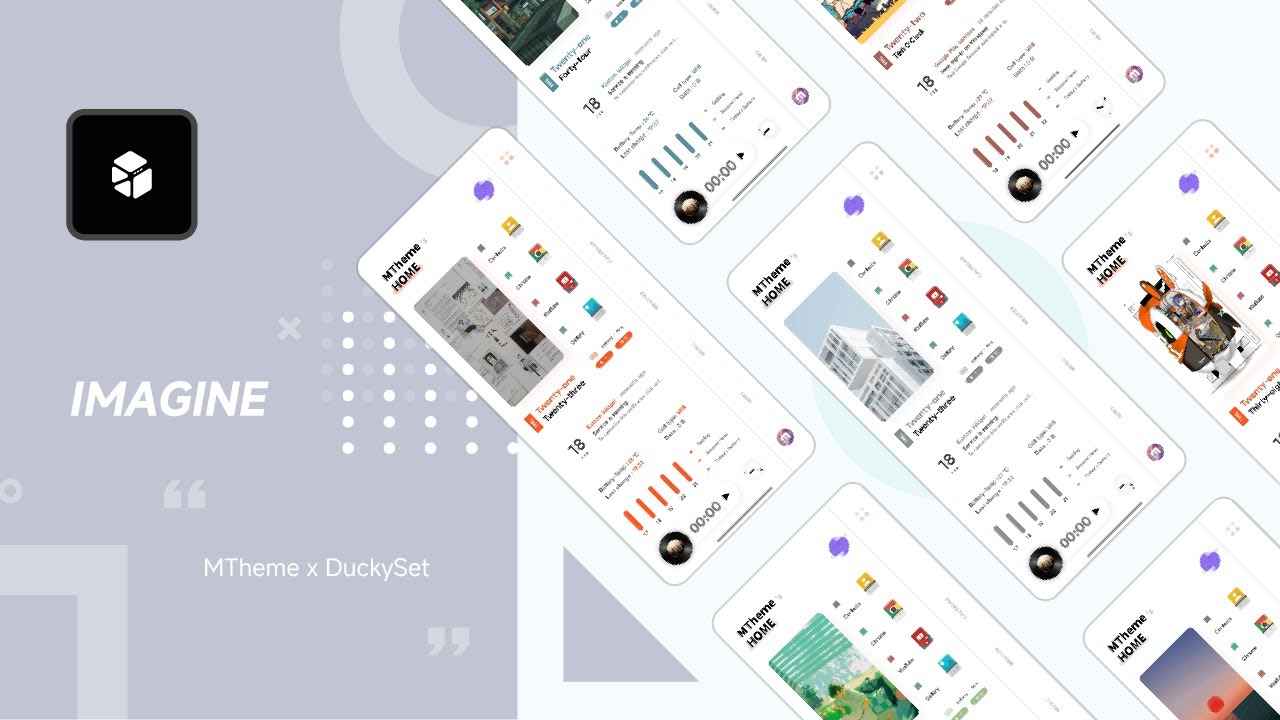 iMagine UI Theme for KLWP with Dynamic Lyrics Scrolling